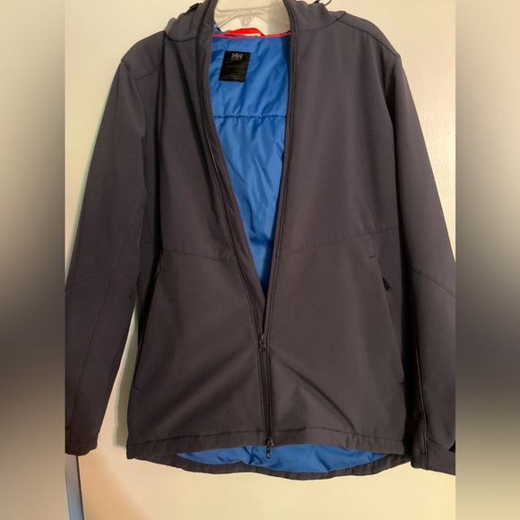 Women’s Helly Hansen midweight hooded jacket in like new condition. Dark navy XL - Picture 1 of 10